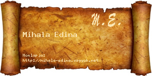 Mihala Edina névjegykártya